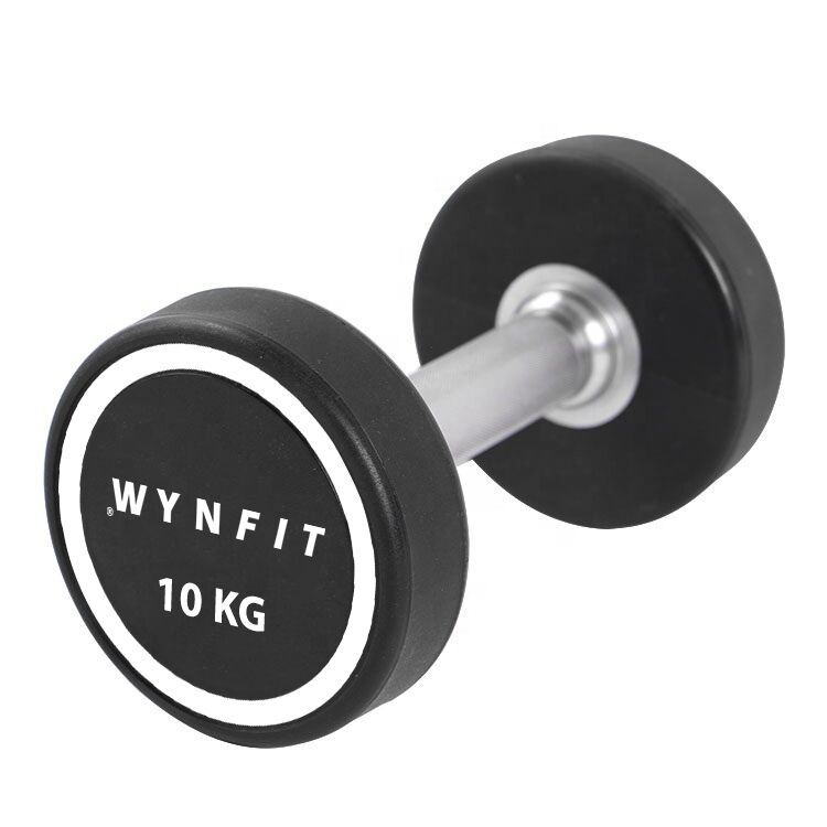 Paire d'haltères PRO Uréthane 10 kg Wynfit - Accessoire de musculation  professionnel pour salle de sport